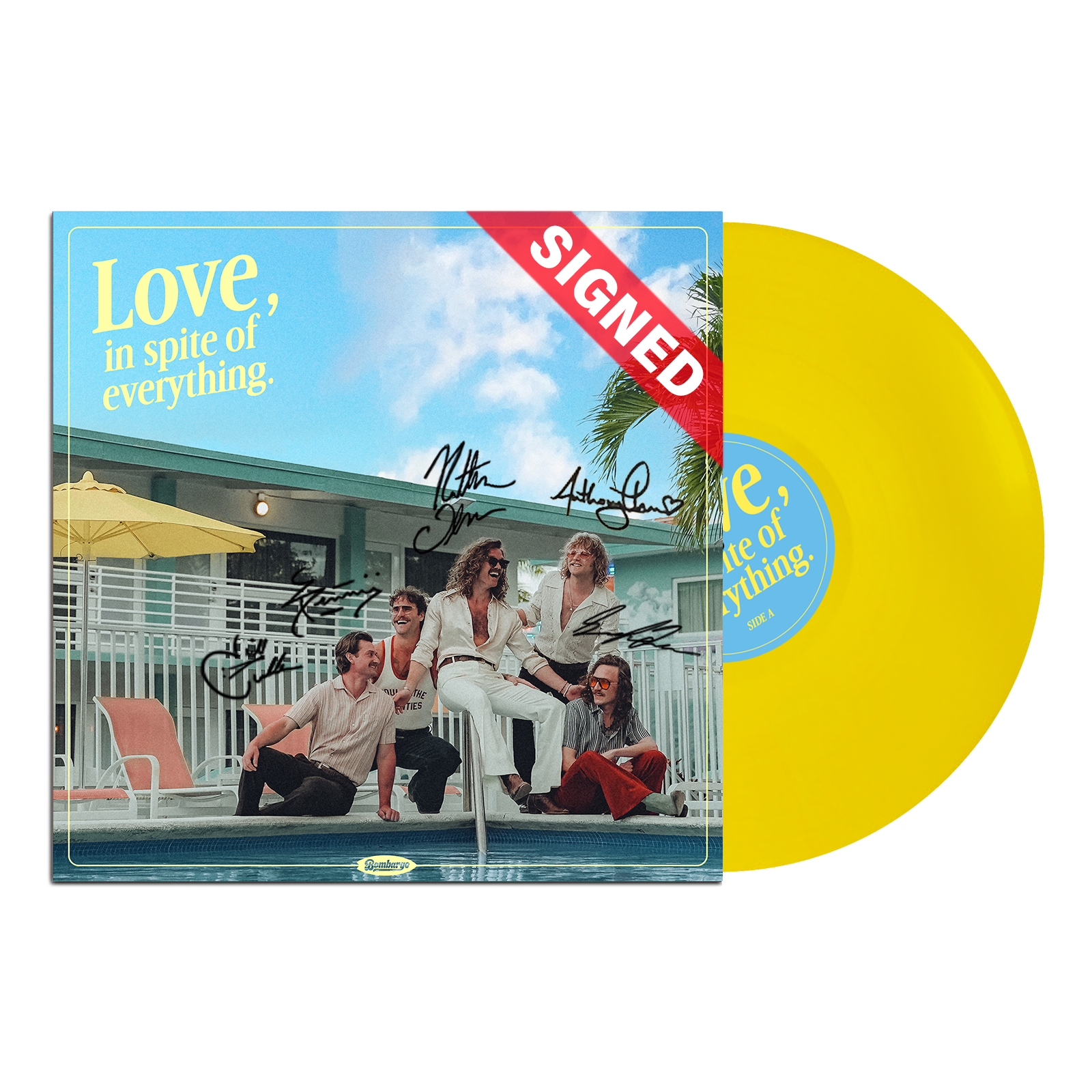 SIGNED Love, In Spite of Everything - 12" "Rubber Duckie Yellow" Vinyl (1ST PRESSING)